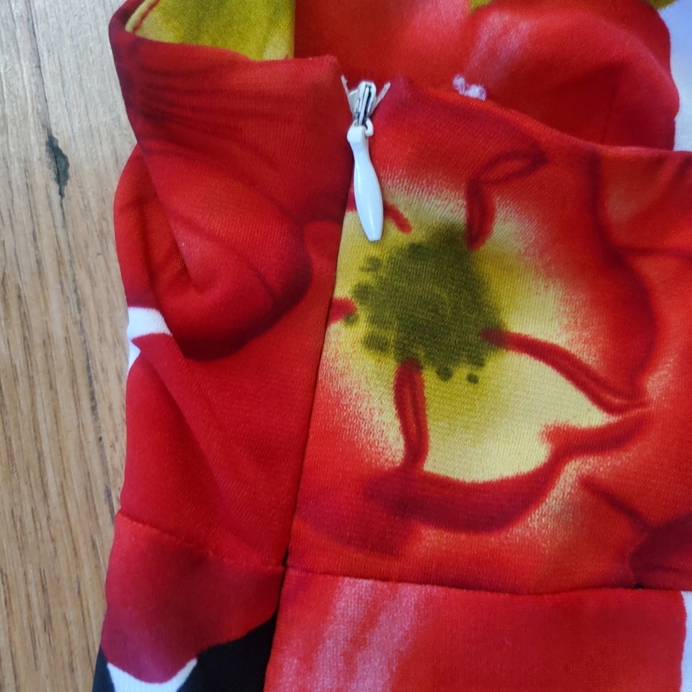 Cache All Over Floral Print Halter Baby Doll Blouse, Size Medium - Picture 5 of 6